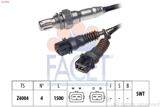 Obrázok Lambda sonda FACET Made in Italy - OE Equivalent 107064