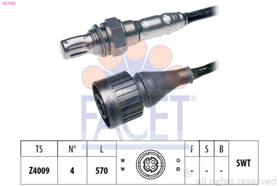 Obrázok Lambda sonda FACET Made in Italy - OE Equivalent 107102