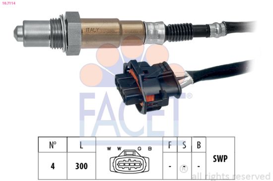 Obrázok Lambda sonda FACET Made in Italy - OE Equivalent 107114