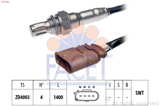 Obrázok Lambda sonda FACET Made in Italy - OE Equivalent 107180