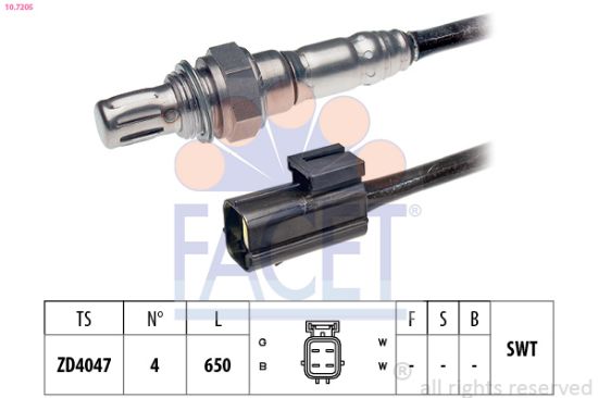 Obrázok Lambda sonda FACET Made in Italy - OE Equivalent 107205