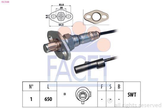 Obrázok Lambda sonda FACET Made in Italy - OE Equivalent 107248