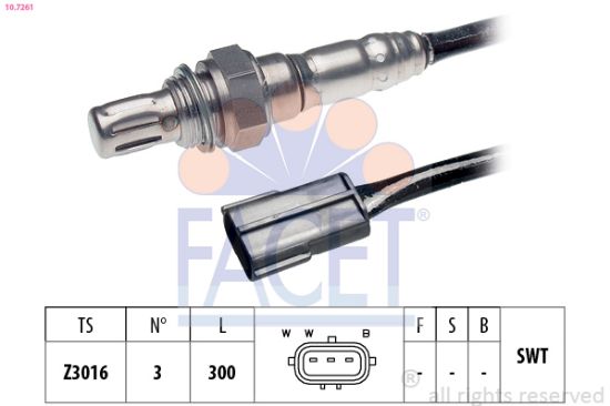 Obrázok Lambda sonda FACET Made in Italy - OE Equivalent 107261