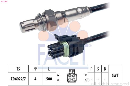 Obrázok Lambda sonda FACET Made in Italy - OE Equivalent 107268