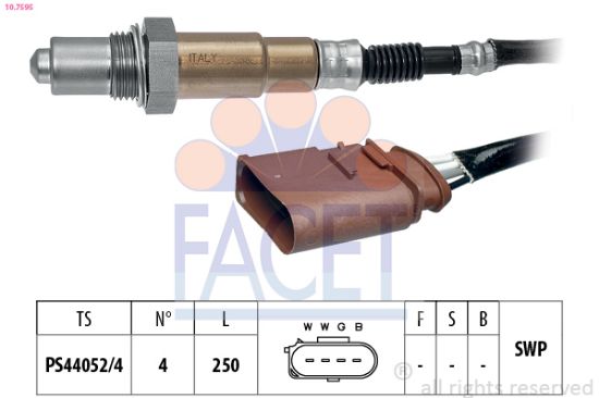 Obrázok Lambda sonda FACET Made in Italy - OE Equivalent 107595