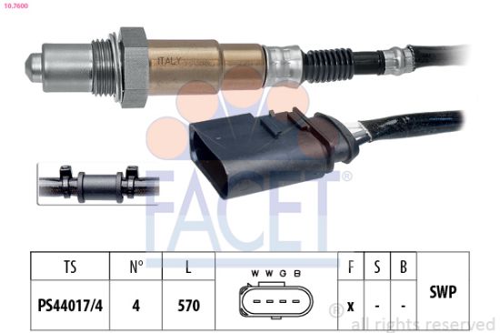 Obrázok Lambda sonda FACET Made in Italy - OE Equivalent 107600