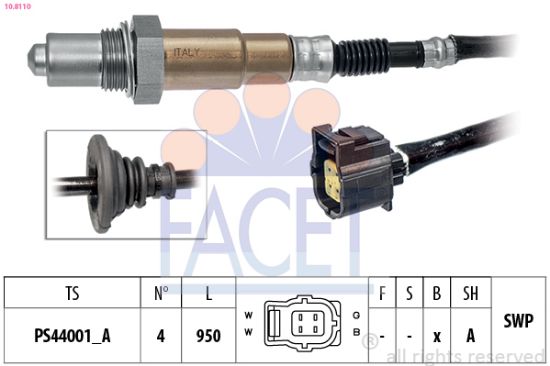 Obrázok Lambda sonda FACET Made in Italy - OE Equivalent 108110