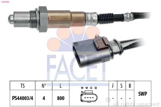 Obrázok Lambda sonda FACET Made in Italy - OE Equivalent 108199