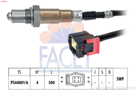 Obrázok Lambda sonda FACET Made in Italy - OE Equivalent 108211