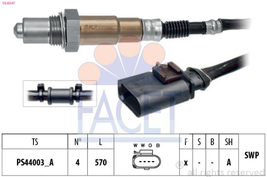 Obrázok Lambda sonda FACET Made in Italy - OE Equivalent 108347