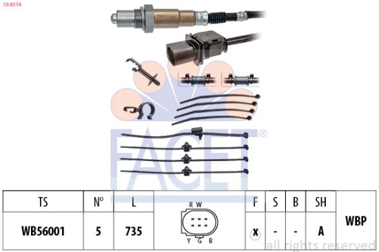 Obrázok Lambda sonda FACET Made in Italy - OE Equivalent 108374