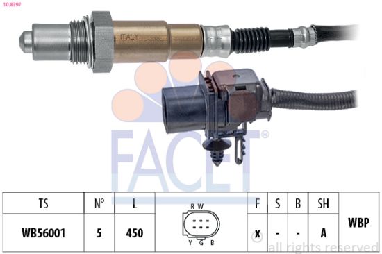 Obrázok Lambda sonda FACET Made in Italy - OE Equivalent 108397