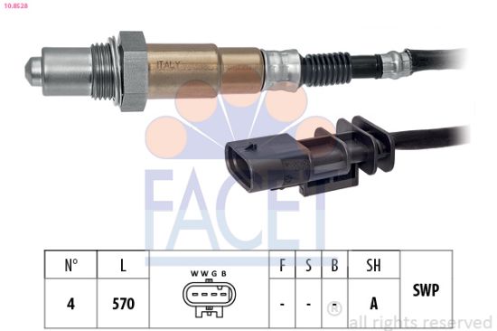 Obrázok Lambda sonda FACET Made in Italy - OE Equivalent 108528