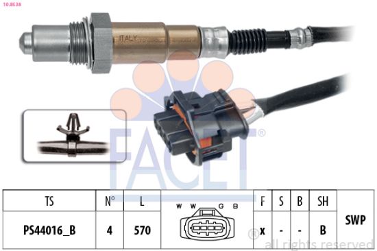 Obrázok Lambda sonda FACET Made in Italy - OE Equivalent 108538