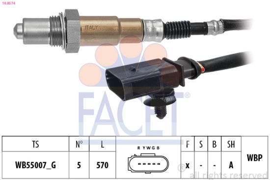 Obrázok Lambda sonda FACET Made in Italy - OE Equivalent 108574