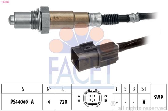 Obrázok Lambda sonda FACET Made in Italy - OE Equivalent 108608