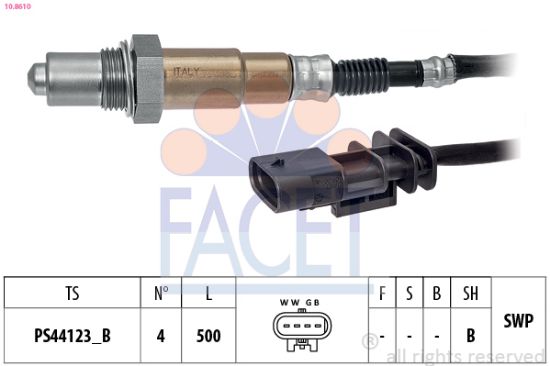 Obrázok Lambda sonda FACET Made in Italy - OE Equivalent 108610