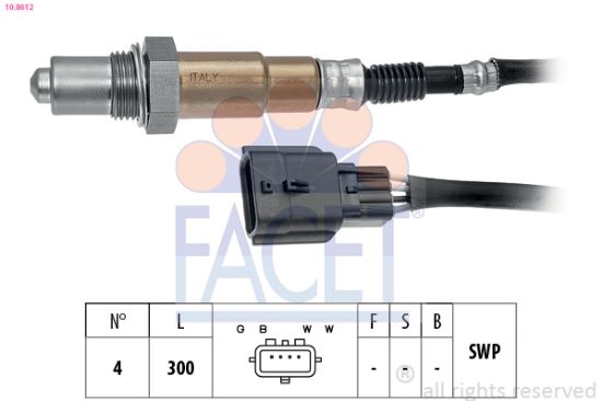 Obrázok Lambda sonda FACET Made in Italy - OE Equivalent 108612