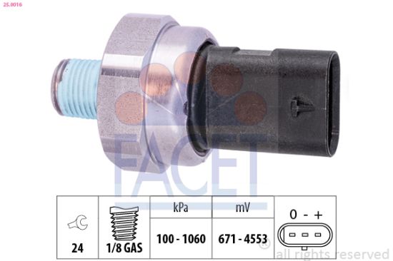 Obrázok Snímač tlaku oleja FACET Made in Italy - OE Equivalent 250016