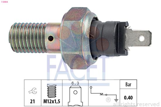 Obrázok Olejový tlakový spínač FACET Made in Italy - OE Equivalent 70004
