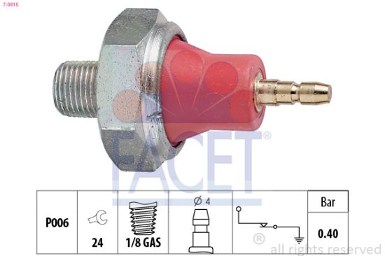 Obrázok Olejový tlakový spínač FACET Made in Italy - OE Equivalent 70015