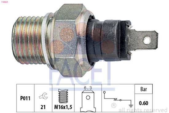 Obrázok Olejový tlakový spínač FACET Made in Italy - OE Equivalent 70021