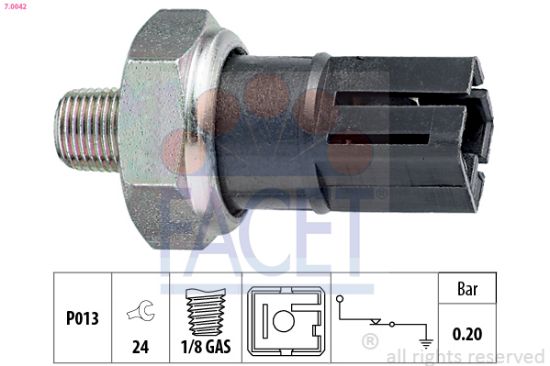 Obrázok Olejový tlakový spínač FACET Made in Italy - OE Equivalent 70042