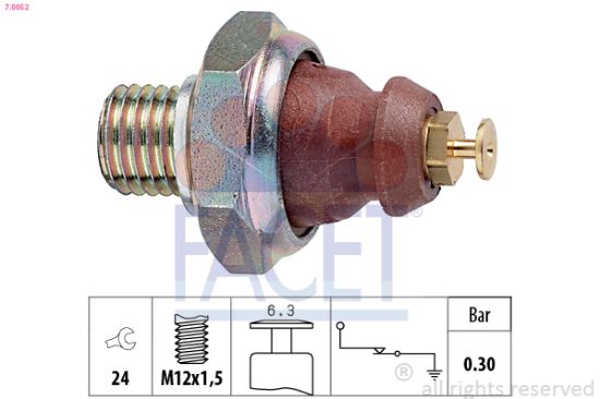 Obrázok Olejový tlakový spínač FACET Made in Italy - OE Equivalent 70052