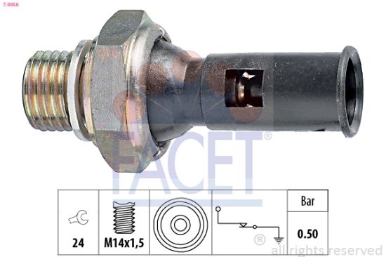 Obrázok Olejový tlakový spínač FACET Made in Italy - OE Equivalent 70056