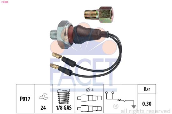 Obrázok Olejový tlakový spínač FACET Made in Italy - OE Equivalent 70065