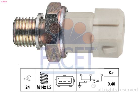 Obrázok Olejový tlakový spínač FACET Made in Italy - OE Equivalent 70070