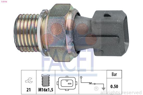 Obrázok Olejový tlakový spínač FACET Made in Italy - OE Equivalent 70116