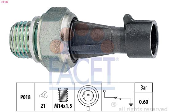 Obrázok Olejový tlakový spínač FACET Made in Italy - OE Equivalent 70129