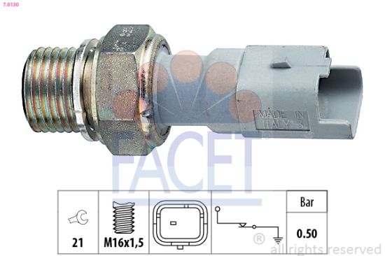 Obrázok Olejový tlakový spínač FACET Made in Italy - OE Equivalent 70130