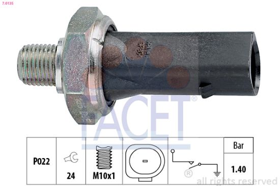Obrázok Olejový tlakový spínač FACET Made in Italy - OE Equivalent 70135
