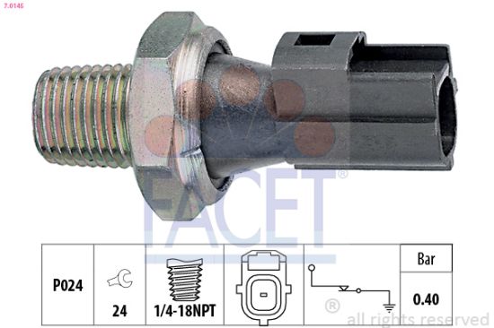 Obrázok Olejový tlakový spínač FACET Made in Italy - OE Equivalent 70145