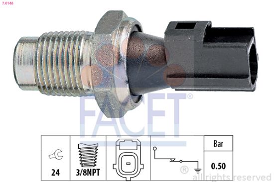 Obrázok Olejový tlakový spínač FACET Made in Italy - OE Equivalent 70148