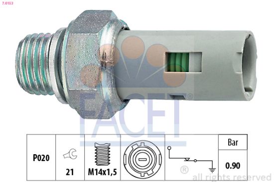 Obrázok Olejový tlakový spínač FACET Made in Italy - OE Equivalent 70153