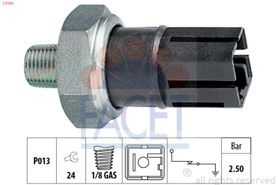 Obrázok Olejový tlakový spínač FACET Made in Italy - OE Equivalent 70160