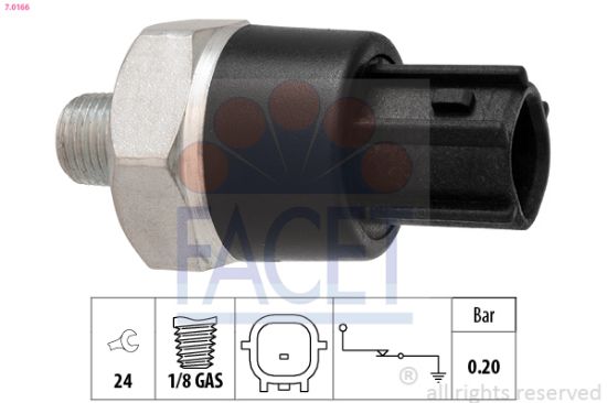 Obrázok Olejový tlakový spínač FACET Made in Italy - OE Equivalent 70166