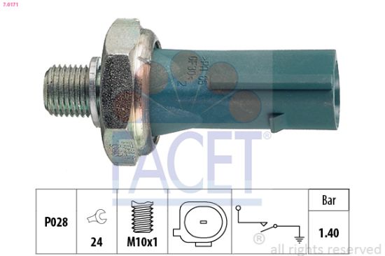 Obrázok Olejový tlakový spínač FACET Made in Italy - OE Equivalent 70171