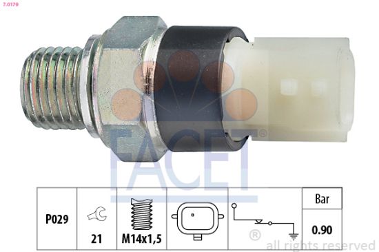 Obrázok Olejový tlakový spínač FACET Made in Italy - OE Equivalent 70179
