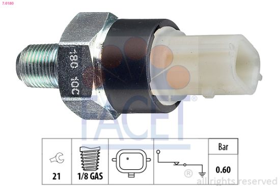 Obrázok Olejový tlakový spínač FACET Made in Italy - OE Equivalent 70180