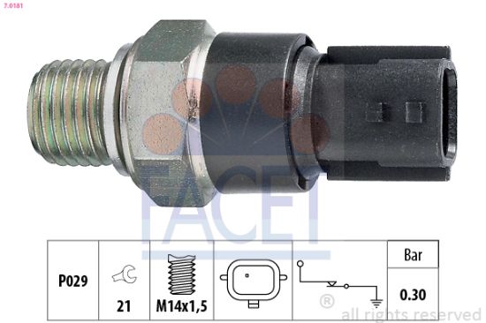 Obrázok Olejový tlakový spínač FACET Made in Italy - OE Equivalent 70181