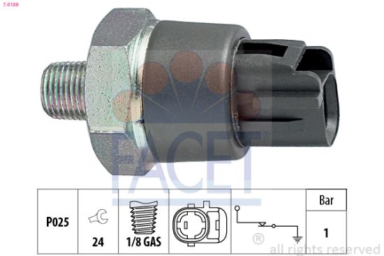 Obrázok Olejový tlakový spínač FACET Made in Italy - OE Equivalent 70188