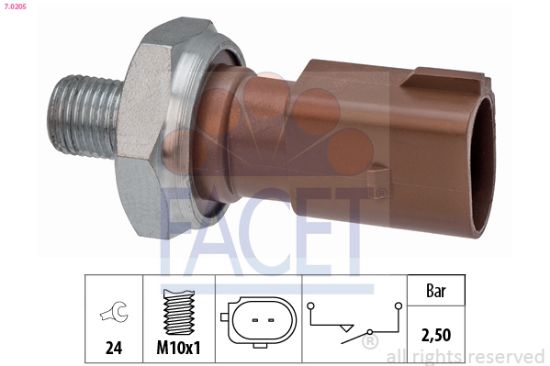 Obrázok Olejový tlakový spínač FACET Made in Italy - OE Equivalent 70205