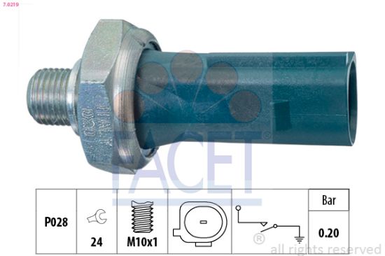 Obrázok Olejový tlakový spínač FACET Made in Italy - OE Equivalent 70219