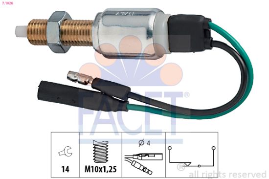 Obrázok Spínač brzdových svetiel FACET Made in Italy - OE Equivalent 71026
