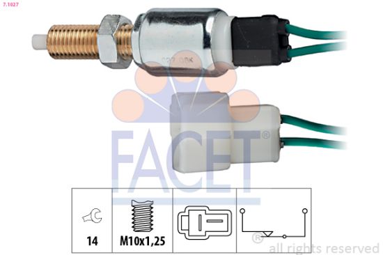 Obrázok Spínač brzdových svetiel FACET Made in Italy - OE Equivalent 71027