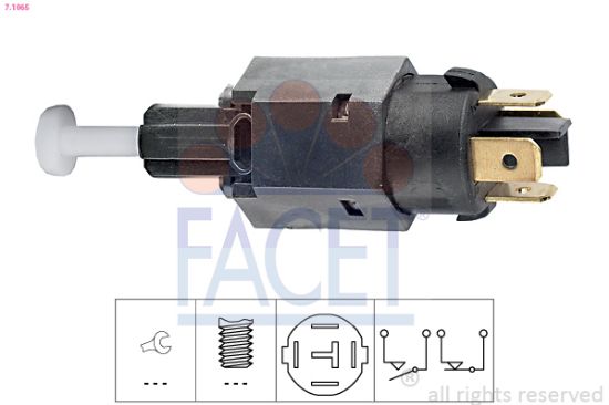 Obrázok Spínač brzdových svetiel FACET Made in Italy - OE Equivalent 71065